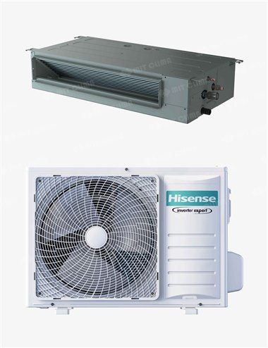 Aparat aer conditionat tip duct Hisense ADT26UX4RBL8 + AUW26U4RS8 9000 BTU, Inverter, Clasa A++/A+, R32, Wi-Fi optional