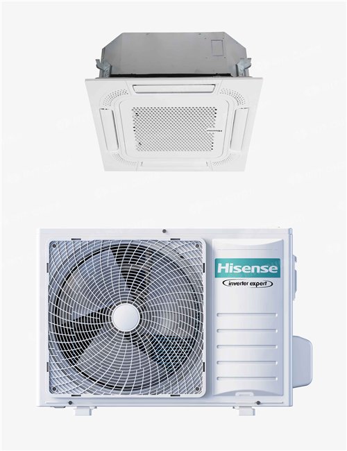 Aparat aer conditionat tip caseta 4 directii Hisense ACT35UR4RCC8 + AUW35U4RS8 12000 BTU, Inverter, Clasa A++/A+, R32