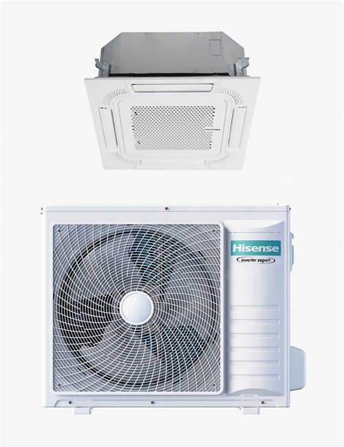 Aparat aer conditionat tip caseta 4 directii Hisense ACT71UR4RJC8 + AUW71U4RK8 24000 BTU, Inverter, Clasa A++/A+, R32