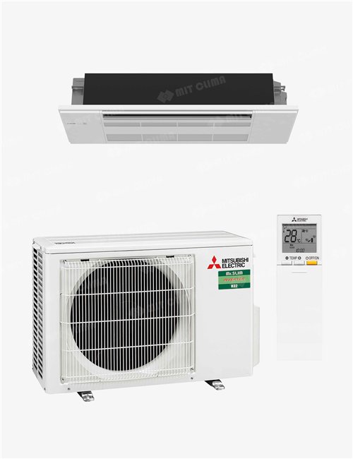 Aparat aer conditionat tip caseta 1 directie Mitsubishi Electric MLZ-KP25VF + SUZ-M25VAVA 9000 BTU, Inverter, A++/A+, R32