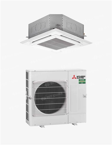 Aparat aer conditionat tip caseta cu 4 directii Mitsubishi Electric PLA-SM100EA + PUZ-SM100VKA 34000 BTU, A+/A+, R32