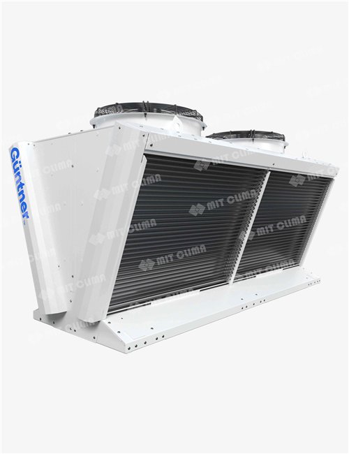 Condensator Guntner V-shape COMPACT GCDC, Agent frigorific HFC, Capacitate 13-440 kW, V-Shape&Racire adiabatica hydroblu
