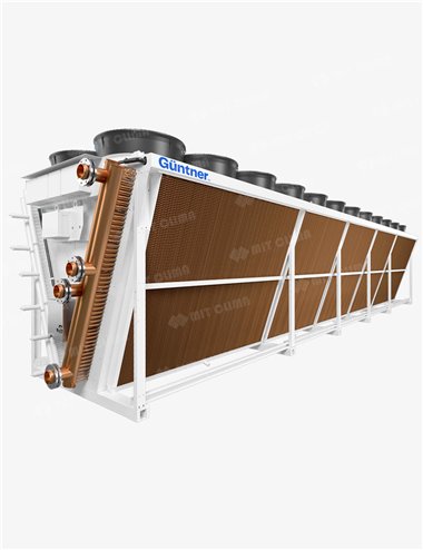 Condensator Guntner V-shape VARIO GFD, Agent frigorific Fluid, Capacitate 75-2040 kW, V-Shape&Racire adiabatica hydroblu