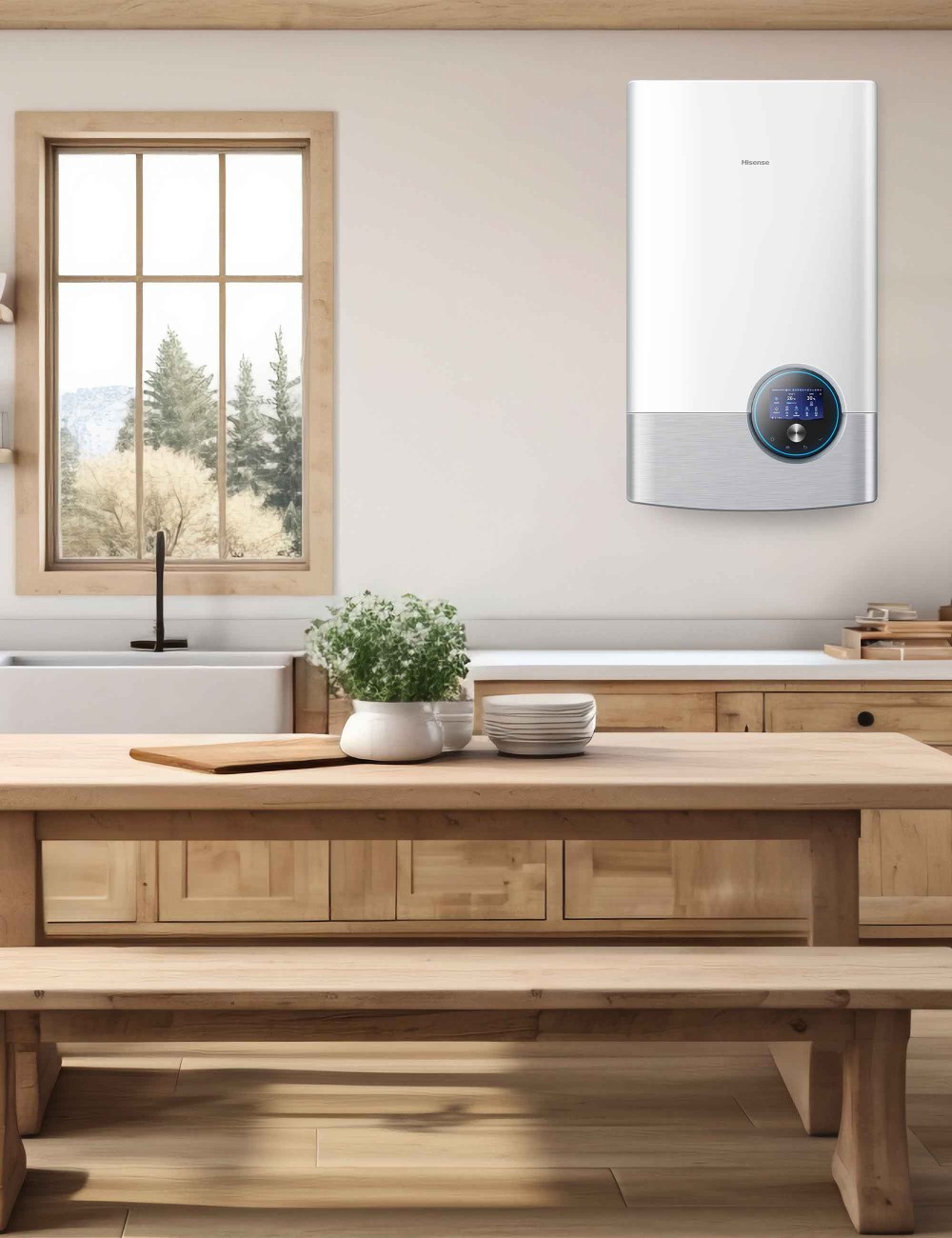 Pompa de caldura split Hisense AHM-120HEDSAA + AHW-120HEDS1, Inverter, Clasa A+++, R32